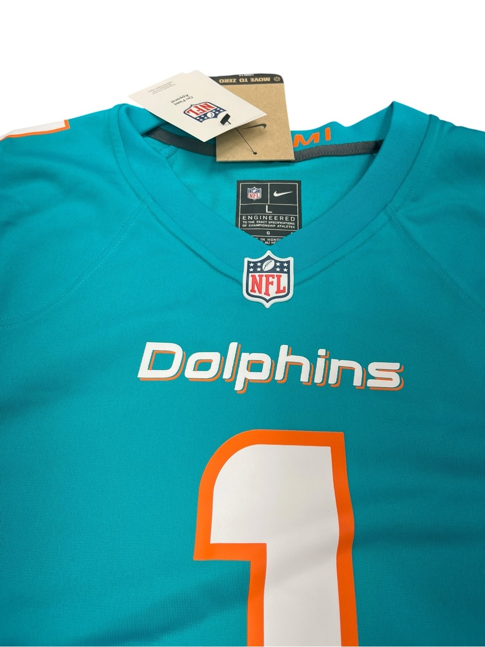 Nike Miami Dolphins Tua Tagovailoa #1 NFL Jersey Men’s L Aqua
